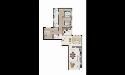 Apartamento 3 quartos sendo 1 suíte para venda no bairro União em Flores da Cunha