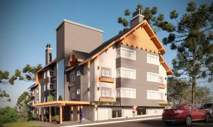 Apartamento cobertura 2 quartos sendo 2 suítes para venda no bairro moura em gramado