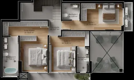 Apartamento cobertura 3 quartos sendo 2 suítes para venda no bairro fazenda em itajaí