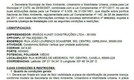 Apartamento 2 quartos sendo 2 suítes para venda no bairro centro  em canela