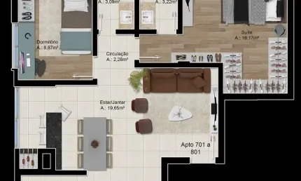 Apartamento 2 quartos sendo 1 suíte para venda no bairro pátria nova  em novo hamburgo