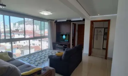 Apartamento com 3 quartos à venda na rua dona ana nery, --, marapé, santos por r$ 827.000