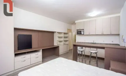 Studio com 1 quarto para alugar, 30 m² por r$ 2.100/mês - centro cívico - curitiba/pr
