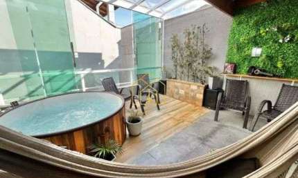 Cobertura à venda 104m² 2 quartos 1 suíte 2 vagas | Vila Scarpelli - Santo André - SP