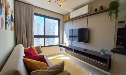 Apartamento mobiliado com 2 dormitórios para alugar, 62 m² por r$ 4.700/mês - edifício insight palhano - londrina/pr