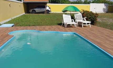 CASA MOBILIADA ALUGO  RESIDENCIAL,  500m² DE TERRENO  - CASA MOBILIADA COM PISCINA, NASCENTE, 02 DO