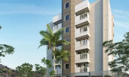 Apartamento com 44m², 2 dormitórios e uma vaga de garagem coberta