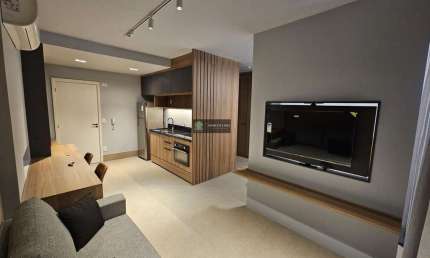 Apartamento Mobiliado para Locação em Campinas, Cambuí, 1 dormitório, 1 suíte, 1 banheiro, 1 vaga