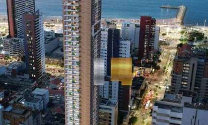 Apartamento com 1 dormitório à venda, 40 m² por R$ 840.000,00 - Meireles - Fortaleza/CE