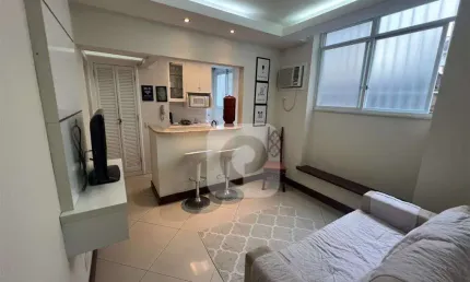 Apartamento no leblon: sala e quarto, conforto e sofisticação a poucos passos da praia**