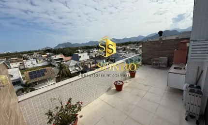 Cobertura duplex 3 qts c/piscina e churrasqueira linda vista - Heaven Vargem Pequena