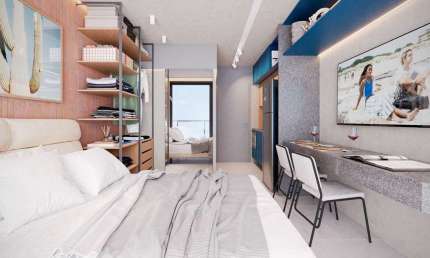 Studio com 1 quarto à venda, 22,36 m² - Cabo Branco - João Pessoa/PB