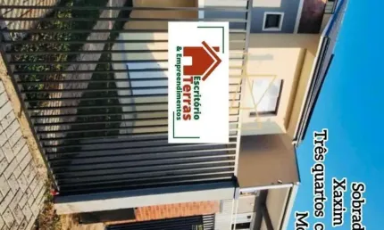 Lindo Sobrado Triplex  com ático gourmet, no Xaxim novo 3 quartos