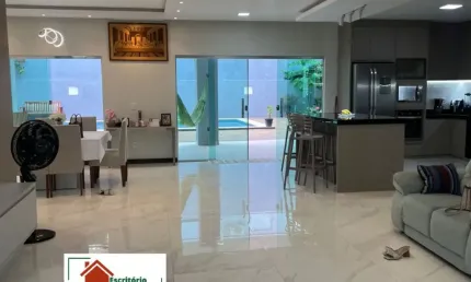 Linda casa duplex total avarandada cd. ponta negra ll 4 suítes modulada e climatizada com piscina