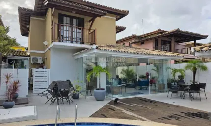 Casa 4/4, sendo 2 suítes em condomínio - vilas do atlântico
