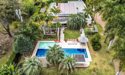Casa de luxo com 6 dormitórios à venda, 5000 m² por r$ 8.000.000 - recanto dos pássaros - indaiatuba/sp