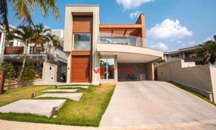 Casa nova e com vista para o lago com 4 suítes à venda, 441 m² - Jardim Vila Paradiso - Indaiatuba/SP