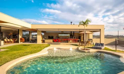 Casa incrível com 4 suítes à venda, 358 m² por r$ 5.800.000 - reserva petrus - indaiatuba/sp