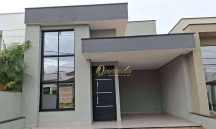 Casa térrea nova à venda, 3 quartos, 1 suíte, planejados, Condomínio Vista Verde, Indaiatuba.