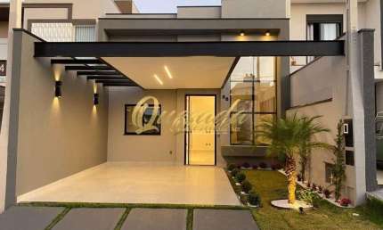Casa térrea nova à venda, 3 quartos, 1 suíte, planejados, Condomínio Vila Ytu, Indaiatuba.
