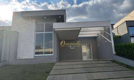 Casa térrea nova à venda, 3 suítes, piscina, Condomínio Residencial Viena, Indaiatuba.