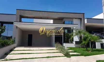 Casa térrea nova, à venda, 3 suítes, planejados, piscina, Condomínio Piemonte, Indaiatuba.