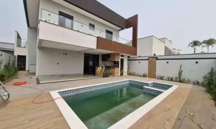 Sobrado à venda, 4 quartos, suítes, piscina, Condomínio Alto de Itaici, Indaiatuba.