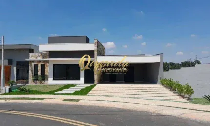 Casa assobradada nova à venda, 3 suítes, Condomínio Evidências, Indaiatuba.