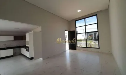 Casa nova à venda, 3 suítes, planejados, Condomínio Gran Reserve, Indaiatuba.