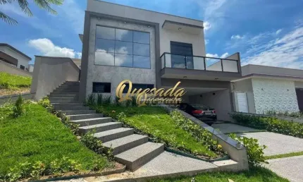 Casa assobradada nova à venda, 3 quartos, piscina, Condomínio Terra Magna, Indaiatuba.