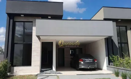 Casa térrea nova à venda, 3 suítes, gourmet, Condomínio Gran Reserve, Indaiatuba.