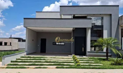 Casa térrea nova, à venda, 3 suítes, planejados, piscina, Condomínio Evidências, Indaiatuba.