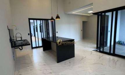 Casa térrea nova, à venda, 3 quartos, 1 suíte, quintal, Condomínio Gran Reserve, Indaiatuba.