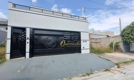 Sobrado novo, à venda, 3 quartos, 1 suíte, piscina, Jardim das Maritacas, Indaiatuba.