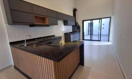 Casa térrea nova, à venda, 3 suítes, planejados, Condomínio Gran Reserve, Indaiatuba.