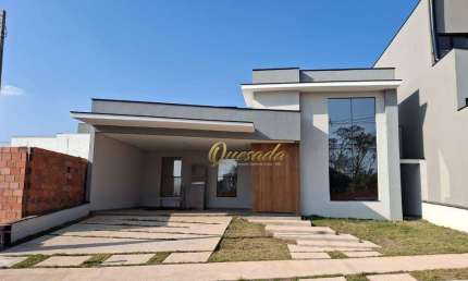 Casa térrea nova, à venda, 3 suítes, planejados, piscina, Condomínio Gran Reserve, Indaiatuba.