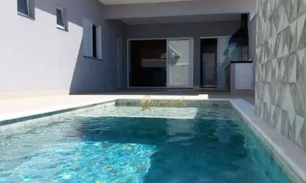 Casa térrea à venda, 3 suítes, planejados, piscina, Condomínio Jardins Di Roma, Indaiatuba.
