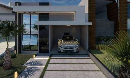 Casa térrea em construção à venda, 3 suítes, piscina, Condomínio Gran Reserve, Indaiatuba.