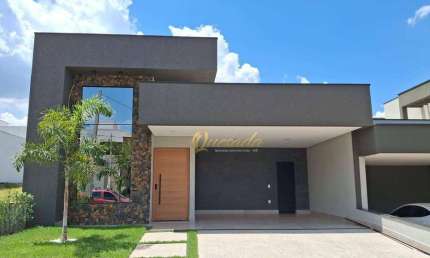 Casa térrea nova, à venda, 3 suítes, piscina, planejados, Condomínio Piemonte, Indaiatuba.