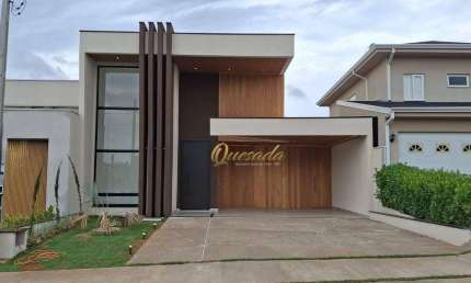 Casa térrea nova, à venda, 3 suítes, planejados, piscina, condomínio Evidências, Indaiatuba.