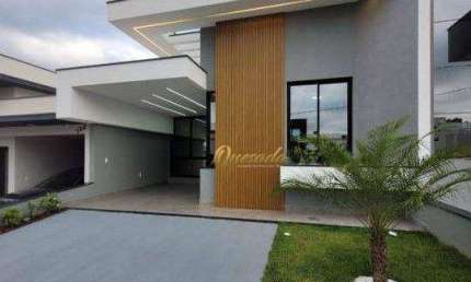 Casa térrea nova à venda, 3 suítes, planejados, escritório, Condomínio Gran Reserve, Indaiatuba.