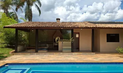 Chácara à venda, 3 suítes, piscina, casa de hóspedes, condomínio terras de itaici, indaiatuba.