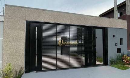 Casa térrea, nova, á venda, 3 dormitórios, 1 suíte, quintal, Jardim Belo Horizonte, Indaiatuba.