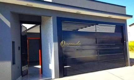 Casa térrea nova, à venda, 3 dormitórios, 1 suíte, quintal, Jardim Monte Carlo, Indaiatuba.