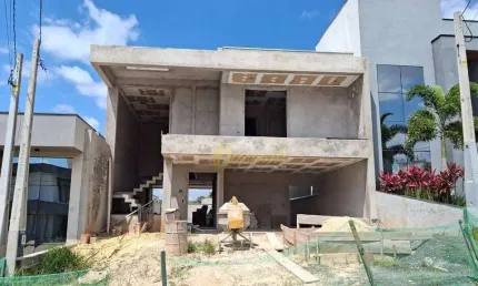 Sobrado em construção à venda, 3 suítes, piscina, escritório, Condomínio Jardins Di Roma, Indaiatuba.