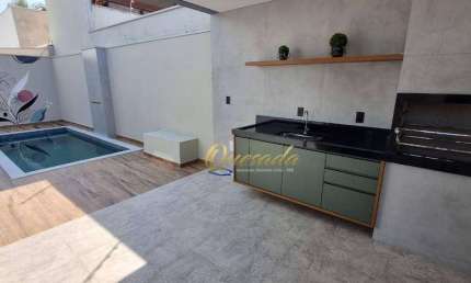 Casa térrea à venda, 3 dormitórios, 1 suíte, piscina, planejados, Jardim Esplanada II, Indaiatuba.