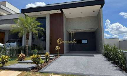 Casa térrea nova, à venda, 3 dormitórios, 1 suíte, piscina, Condomínio Gran Reserve, Indaiatuba.