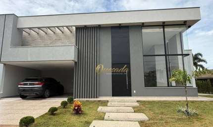Casa térrea nova, à venda, 3 suítes, escritório, piscina, Condomínio Piemonte, Indaiatuba.