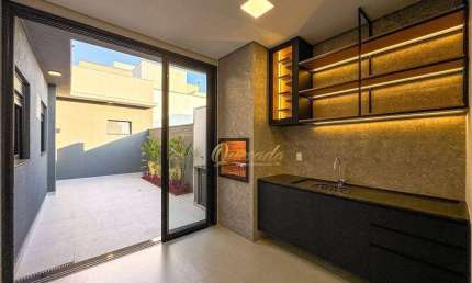 Casa térrea nova, à venda, 3 dormitórios, 1 suíte, planejados, Condomínio Gran Reserve, Indaiatuba.