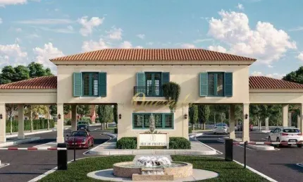 Terreno residencial à venda, de esquina, 448,77 m², Condomínio Ville Provence, Indaiatuba.